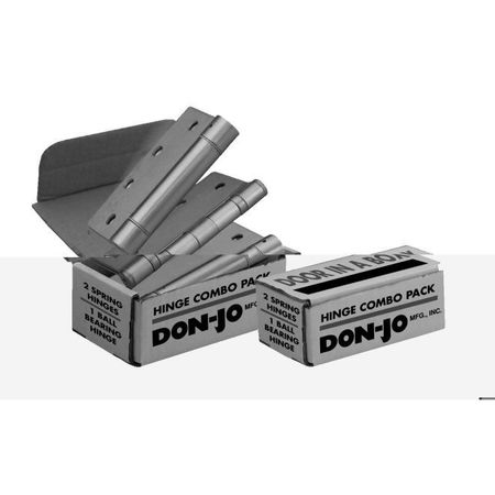 DON-JO 4-1/2" x 4-1/2" Combo Hinge Pack with One Spring Hinge and Two Ball Bearing Hinges 36PK CP74545632